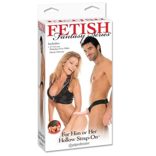 FETISH FANTASY SERIES - PETTORINA CAVA REGOLABILE FLESH STRAP ON 15 CM - immagine 4