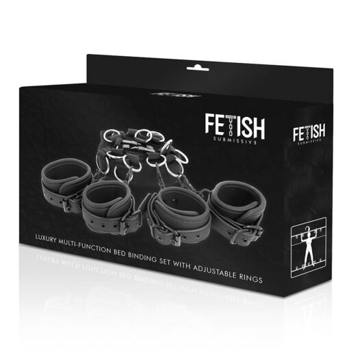 FETISH SUBMISSIVE - SET DI CRAVATTE DA LETTO CON FODERA IN NOPRENE - immagine 10