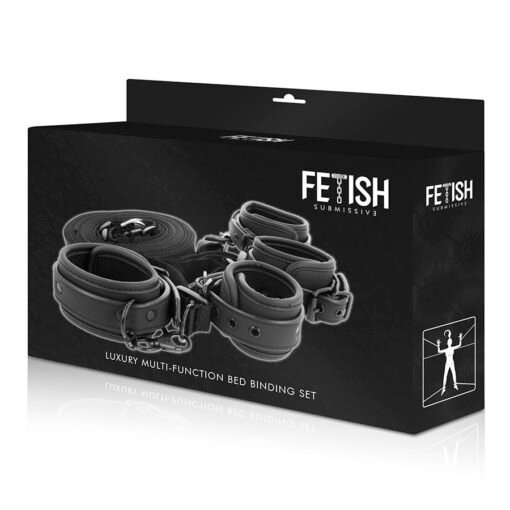 FETISH SUBMISSIVE - SET DI MANETTE E CRAVATTE CON FODERA IN NOPRENE - immagine 9