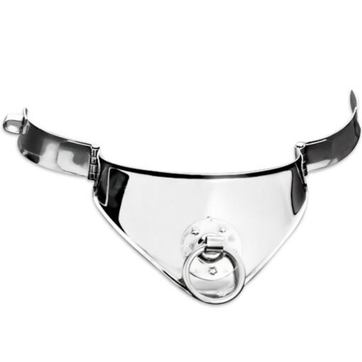METAL HARD - COLLARE DI CONTENIMENTO RIGIDO IN METALLO CON ANELLO E LUCCHETTO 12,5 CM - immagine 2