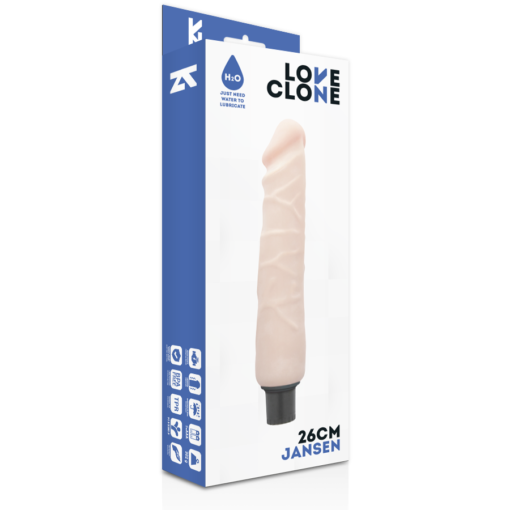 LOVECLONE - VIBRATORE AUTOLUBRIFICANTE JANSEN 26 CM -O- 4.2 CM - immagine 4