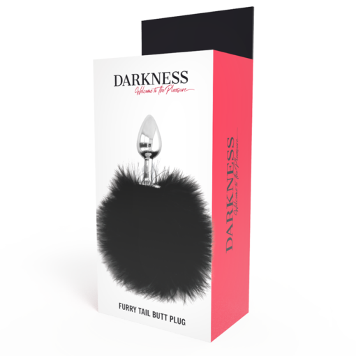 DARKNESS - BUTTPLUG ANALE EXTRA CON CODA NERA 7 CM - immagine 4