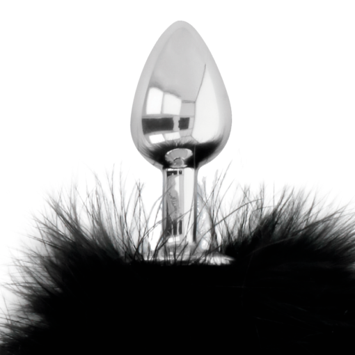 DARKNESS - BUTTPLUG ANALE EXTRA CON CODA NERA 7 CM - immagine 3