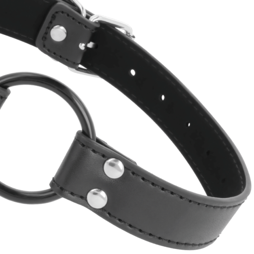DARKNESS - BAVAGLIO CON ANELLO DIAMETRO 3,6 CM - immagine 3