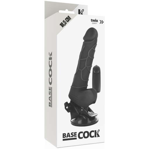 BASECOCK - VIBRATORE REALISTICO TELECOMANDO NERO 18.5 CM -O- 4CM - immagine 4