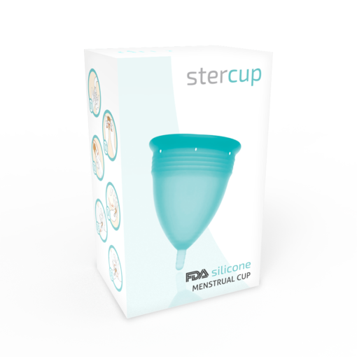 STERCUP - COPPA MESTRUALE IN SILICONE FDA ACQUAMARINA - TAGLIA L - immagine 5