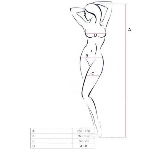 PASSION - WOMAN BS055 BODYSTOCKING ROSSO TAGLIA UNICA - immagine 2