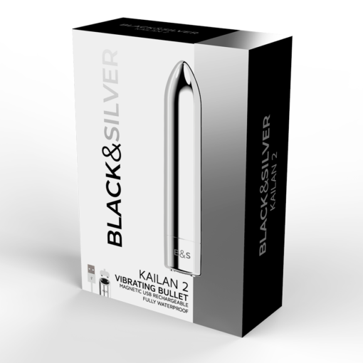 BLACK&SILVER - KAILAN 2 PROIETTILE MAGNETICO VIBRANTE ARGENTO - immagine 5