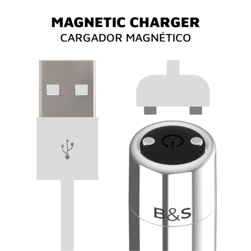 BLACK&SILVER - KAILAN 2 PROIETTILE MAGNETICO VIBRANTE ARGENTO - immagine 4
