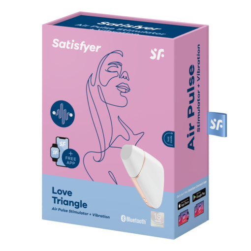 SATISFYER - STIMOLATORE E VIBRATORE TRIANGOLO LOVE BIANCO - immagine 7
