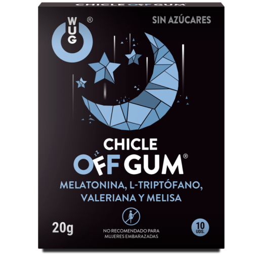 WUG GUM - OFF VALERIAN, TRYPTOPHAN, LEMON BALM AND MELATONIN 10 UNITS - immagine 2