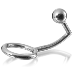 Alternative view of METAL HARD - ANELLO COCK RING CON GANCIO INTRUSO ANALE 40MM