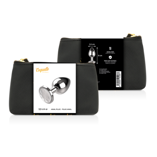 COQUETTE CHIC DESIRE - SPINA ANALE METALLO COLORE TRASPARENTE MISURA M 3.5 X 8 CM - immagine 2