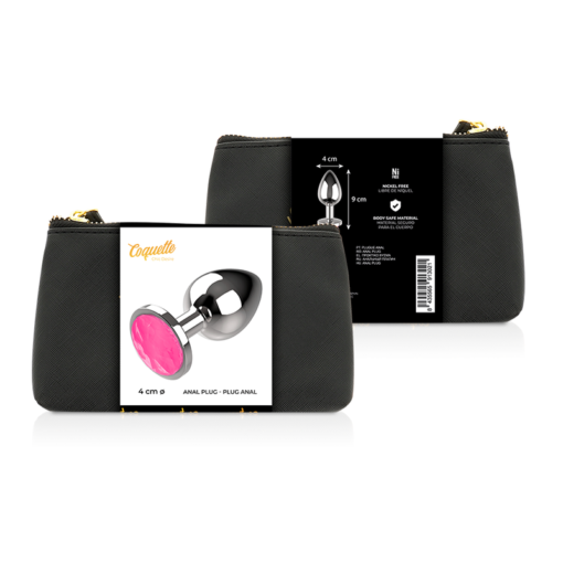 COQUETTE CHIC DESIRE - SPINA ANALE IN METALLO COLORE ROSA MISURA L 4 X 9 CM - immagine 2