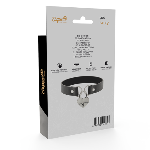 COQUETTE CHIC DESIRE - COLLANA IN PELLE VEGANA CON ACCESSORIO CUORE CON CHIAVE - immagine 6