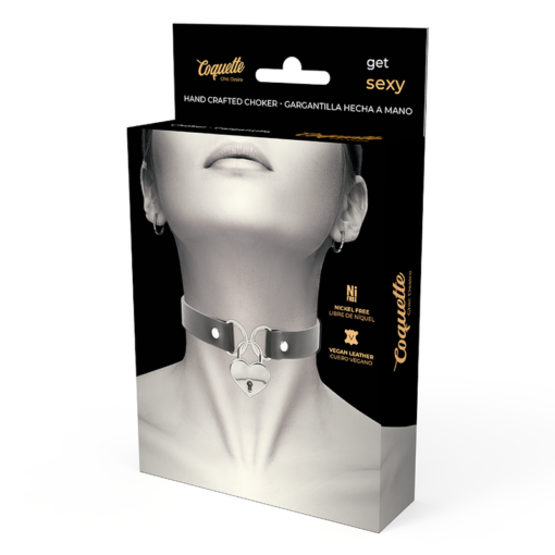 COQUETTE CHIC DESIRE - COLLANA IN PELLE VEGANA CON ACCESSORIO CUORE CON CHIAVE - immagine 5
