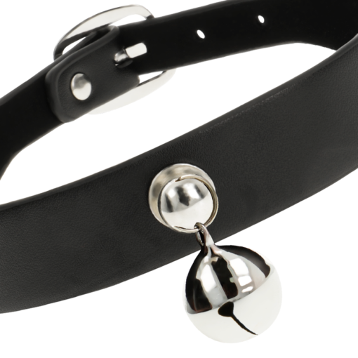 COQUETTE CHIC DESIRE - COLLANA IN PELLE VEGANA ACCESSORIO DONNA CON SONAGLIO - immagine 4