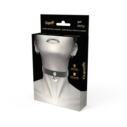 COQUETTE CHIC DESIRE - COLLANA IN PELLE VEGANA ACCESSORIO DONNA CON SONAGLIO - immagine 5