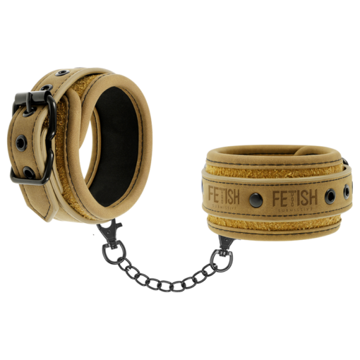 FETISH SUBMISSIVE ORIGIN - MANETTE IN PELLE VEGANA CON FODERA IN NEOPRENE - immagine 2