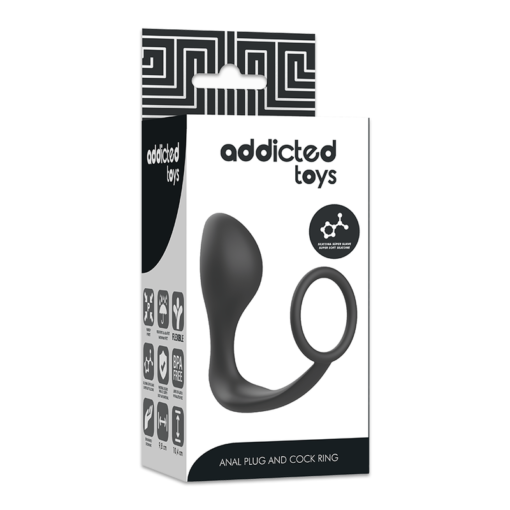 ADDICTED TOYS - PLUG ANALE CON ANELLO IN SILICONE NERO - immagine 6