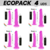 ECOPACK 6 UNIT - DIVERSIA DILDO VIBRANTE FLESSIBILE VIOLA 21 CM -O- 4.9 CM