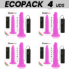 ECOPACK 6 UNIT - DIVERSIA DILDO VIBRANTE FLESSIBILE VIOLA 23 CM -O- 4.3 CM