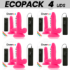 ECOPACK 6 UNIT - DIVERSIA DILDO VIBRANTE FLESSIBILE ROSA 17 CM -O- 3.3 CM