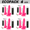 ECOPACK 6 UNIT - DIVERSIA DILDO VIBRANTE FLESSIBILE ROSA 18 CM -O- 4 CM
