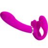 PRETTY LOVE - VALERIE VIBRATORE DOPPIO STRAP-ON 12 VIBRAZIONI VIOLA