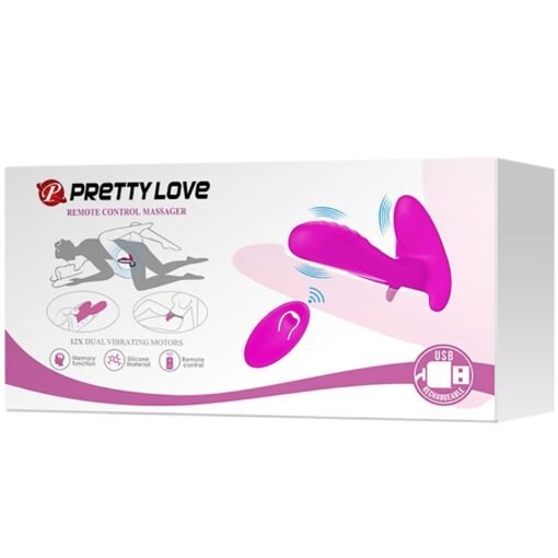 PRETTY LOVE - MASSAGGIATORE E VIBRATORE 12 VIBRAZIONI TELECOMANDO VIOLA - immagine 9
