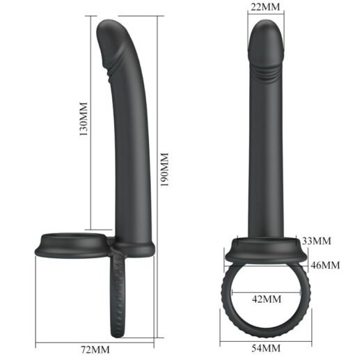 PRETTY LOVE - DILLION DOPPIA PENETRAZIONE DOPPIO ANELLO PER IL PENE NERO - immagine 7