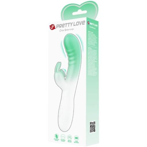 PRETTY LOVE - VIBRATORE CONIGLIO CERBERUS 3O VIBRAZIONI VERDE - immagine 9