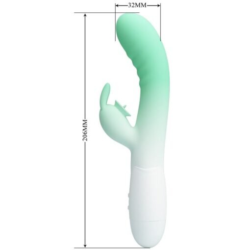 PRETTY LOVE - VIBRATORE CONIGLIO CERBERUS 3O VIBRAZIONI VERDE - immagine 6