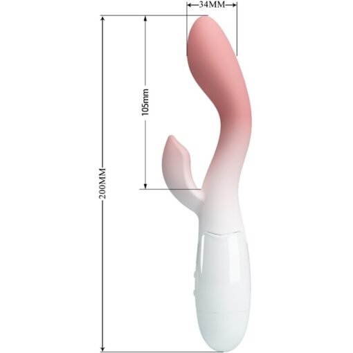 PRETTY LOVE - VIBRATORE PUNTO G LUMINOSO + STIMOLATORE CLITORIDEO 30 VIBRAZIONI ROSA - immagine 4