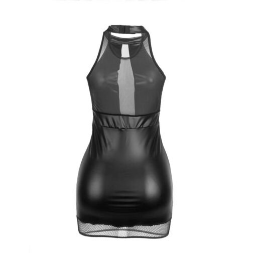 SUBBLIME - 955472 ABITO CON SCOLLO ALTO E TRASPARENZE NERO S/M - immagine 5