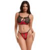 SUBBLIME - 955533 REGGISENO IN VERNICE ROSSA CON CERNIERA E REGGISENO A RETINO S/M
