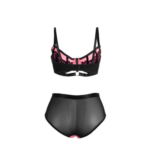 SUBBLIME - 955571 SET REGGISENO IN VERNICE ROSA CON CERNIERA E REGGISENO A RETINO S/M - immagine 7