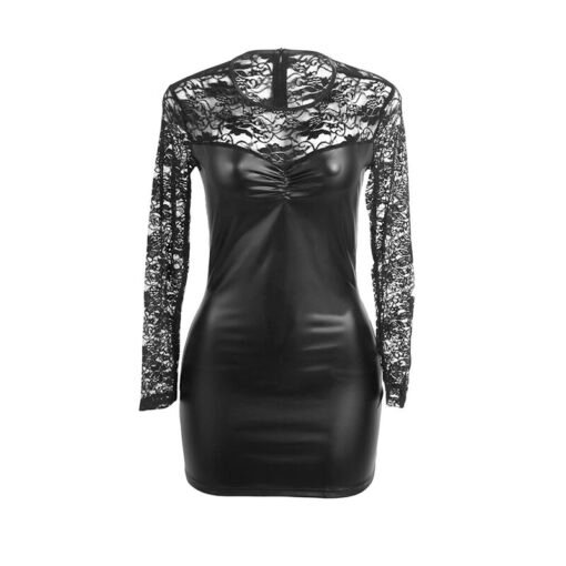 SUBBLIME - 955595 ABITO MANICA LUNGA CON PIZZO NERO S/M - immagine 4