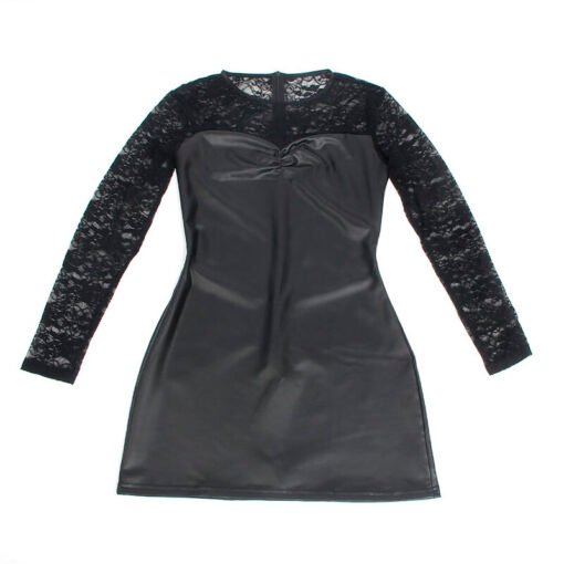 SUBBLIME - 955595 ABITO MANICA LUNGA CON PIZZO NERO S/M - immagine 6