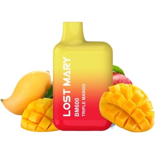 LOST MARY - (ESPOSITORE PROFESSIONALE PACK -10 UNITÀ) BM600 NICOTINA VAPER 2% MONOUSO TRIPLE MANGO - immagine 2