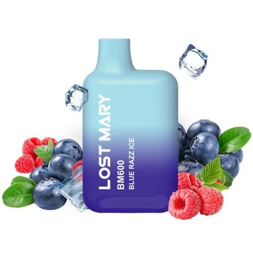 LOST MARY - (ESPOSITORE PROFESSIONALE PACK -10 UNITÀ) BM600 NICOTINA VAPER 2% MONOUSO BLUE RAZZ ICE - immagine 2