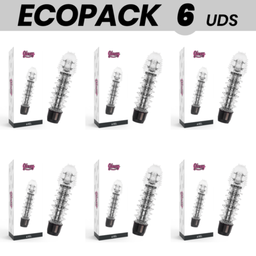 ECOPACK 6 EINHEITEN - GLOSSY AXEL VIBRATOR SCHWARZ