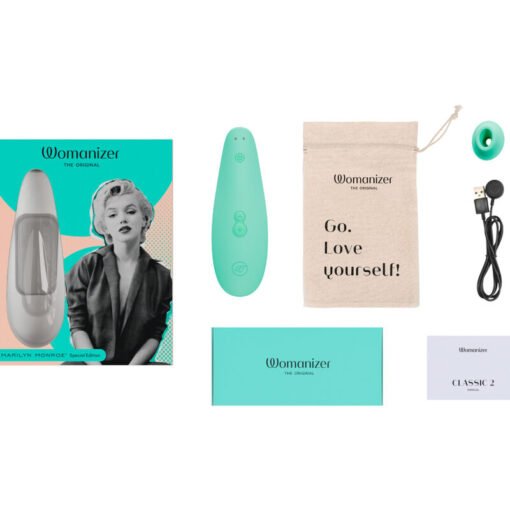 WOMANIZER - MARILYN MONROE CLASSIC 2 STIMOLATORE CLITORALE MENTA - immagine 4