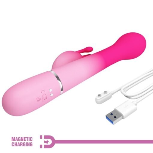 PRETTY LOVE - DEJON 3 IN 1 MULTIFUNZIONE VIBRATORE CONIGLIO ROSA - immagine 10