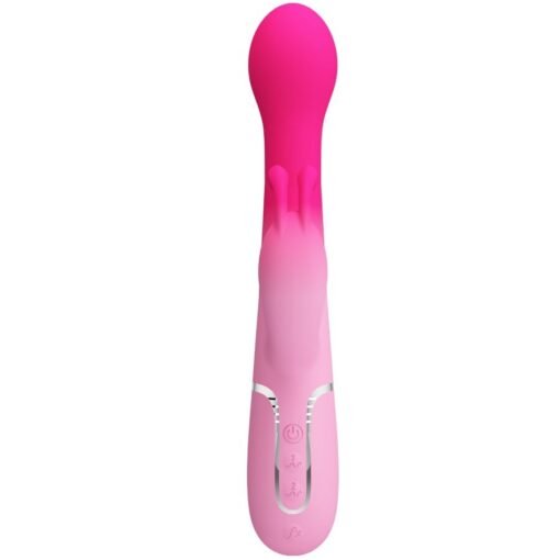 PRETTY LOVE - DEJON 3 IN 1 MULTIFUNZIONE VIBRATORE CONIGLIO ROSA - immagine 3