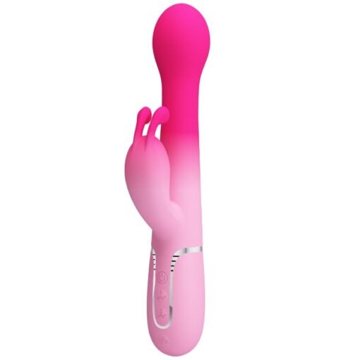 PRETTY LOVE - DEJON 3 IN 1 MULTIFUNZIONE VIBRATORE CONIGLIO ROSA - immagine 2