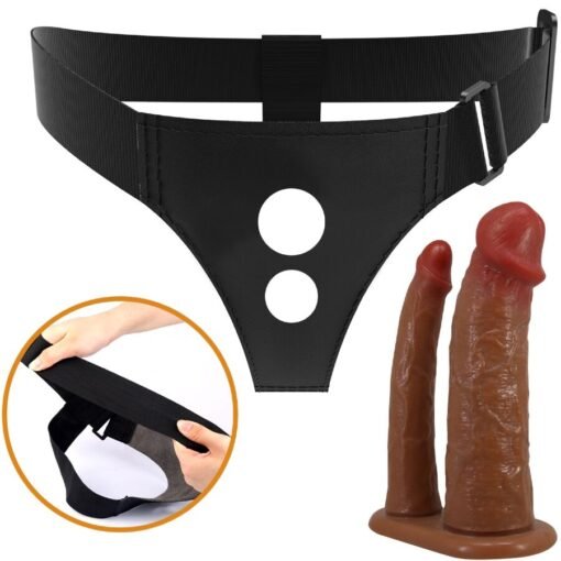 PRETTY LOVE - SLIP KEAVEN HARNESS UNIVERSALE E COMODO DOPPIO DILDO - immagine 5