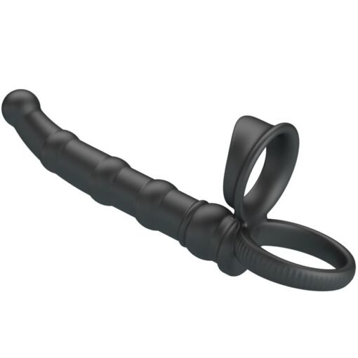 PRETTY LOVE - TATUM ANELLO PER PENE VIBRANTE CON TAPPO 10 VIBRAZIONI NERO - immagine 2