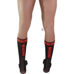Alternative view of MACHO - CALZINI SOTTILI TAGLIA UNICA NERO/ROSSO