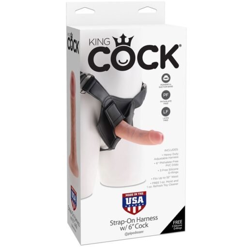 KING COCK - IMBRACATURA PER CAZZO KING CON PENE REALISTICO 15,20 CM - immagine 2